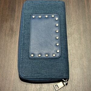 Blue Studded Wallet